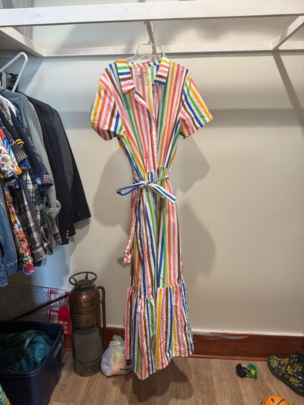 Target Pride Collection Colorful Multistripe Button-Front Maxi Dress